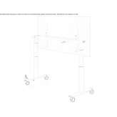 Height adjustable office desk with wheels Dippach