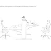 Multifunctional desk with height adjustment and sound-absorbing screens Laahen