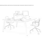 Multifunctional desk with sound-absorbing screens Ghelinta
