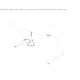 Office desk with height adjustment and electric drive Kuyvozi