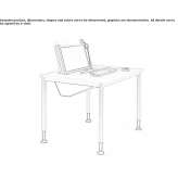 Height adjustable office desk with cable management system Toflea