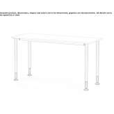 Rectangular multi-layer wooden work desk Toflea