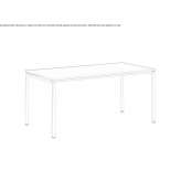 Rectangular desk made of MDF Neoules