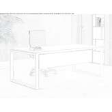 Executive desk made of aluminum and wood Pavona