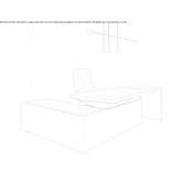Wooden executive desk with cabinet Horning