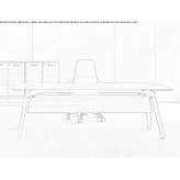 Rectangular desk made of ceramic glass Fondi
