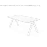 Wooden sectional desk, rectangular Villegas