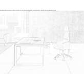Executive desk in tanned leather Potam
