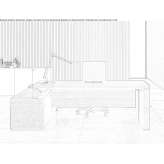 Office desk with cable management system Nanaimo