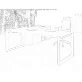 Rectangular sectional office desk Wagnitz