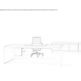 Rectangular wooden office desk Aptos
