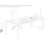 Office desk with melamine top Alberic