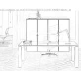 Office desk with cable management system Mirsid