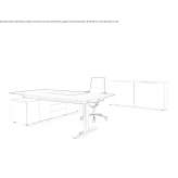 Rectangular desk with height adjustment Samos