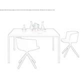 Square metal table Huenxe