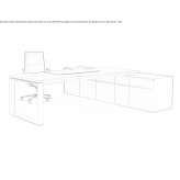 Rectangular wooden executive desk Capurso