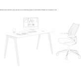 Wooden desk for a workstation with a cable management system Naklo