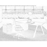 L-shaped desk with shelves Narew