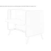 Height-adjustable office desk with sound-absorbing screens Loiza