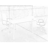 L-shaped wooden desk Limeira