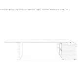 Rectangular desk in wooden veneer with shelves Floby