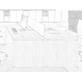 Wooden sectional desk with drawers Cubarral