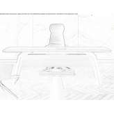 Oak desk with cable management system Huascato