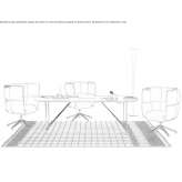 Wooden desk/conference table Keitele