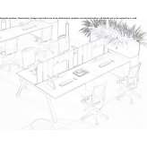 Work desk with sound-absorbing screens Narew