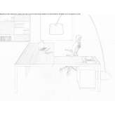 Sectional desk in extruded aluminum and melamine Sodus