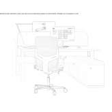 Office desk with height adjustment and electric drive Healdton