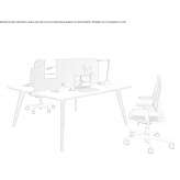 Reusable wooden office desk with sound-absorbing screens Dixmoor