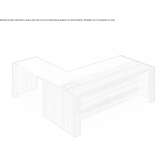 Wooden veneer desk with shelves Krumegg