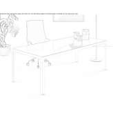 A desk made of lacquered glass Alberic
