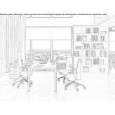 Workstation desk with cable management system Prenzlau