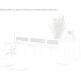 Rectangular multifunctional desk with sound-absorbing screens Oildale