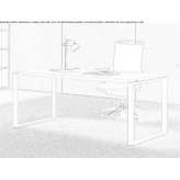Rectangular wooden work desk Goerzig