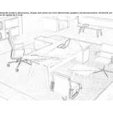 Ceramic glass desk with shelves Fondi