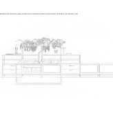 Wooden sectional desk with shelves Pavona