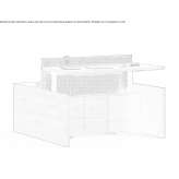 Wooden desk with height adjustment and bridge Viloco