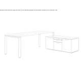 Rectangular desk with shelves Sautron