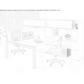 Sectional desk with shelves Llodio