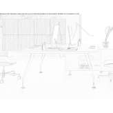 Square melamine desk with shelves Ilawa