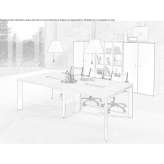 Rectangular executive desk with cable management system Spalding