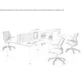 Wooden sectional office desk Yara