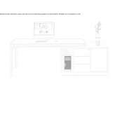 Rectangular desk with shelves Hansk