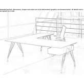 L-shaped desk with drawers Celaliye