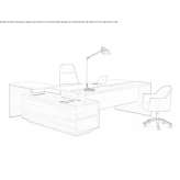 Leather executive desk Erbezzo
