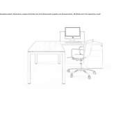 L-shaped, rectangular, oak office desk Lobith