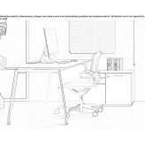 Work desk with shelves Arzano